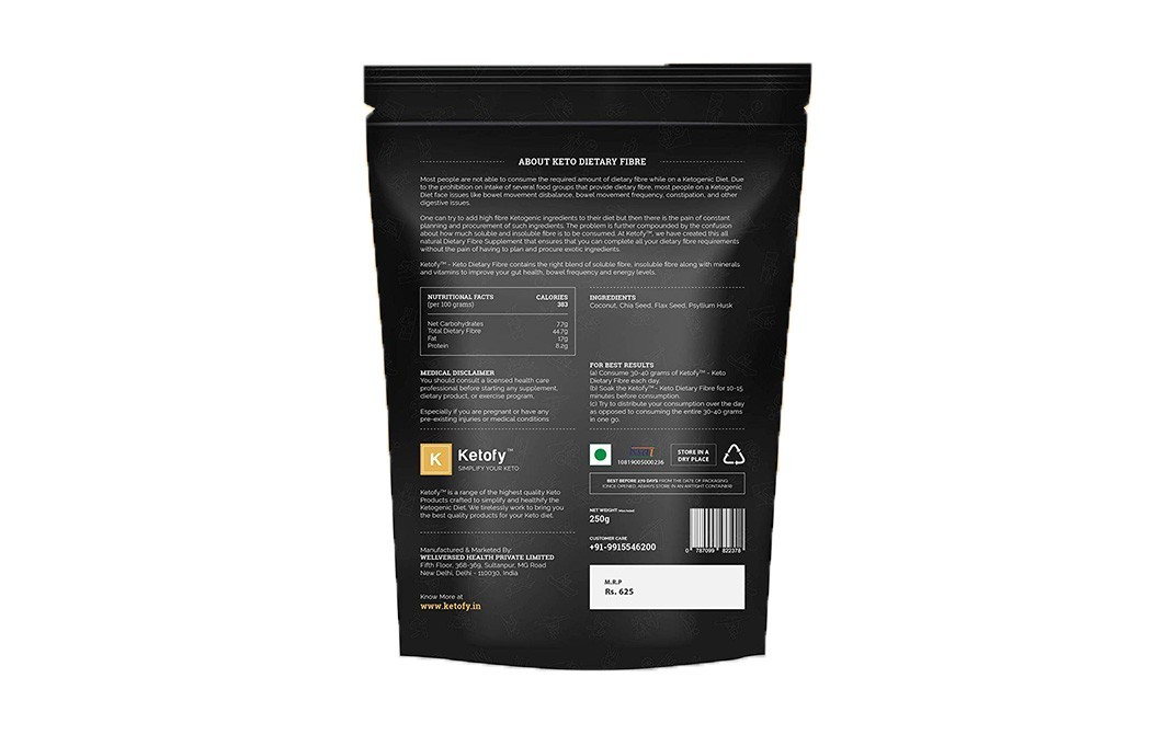 Ketofy Keto Dietary Fibre    Pack  250 grams
